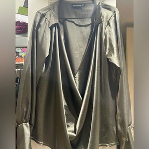 Silk long sleeve top